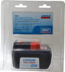 Lincoln - 18 Volt, Grease Gun Battery - Lithium-Ion, 1 hr Charge Time & 3 Ah Battery Capacity - Best Tool & Supply