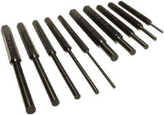 Mayhew - 10 Piece, 1/8 to 3/8", Pin Punch Set - Alloy Steel, Comes in Vinyl Pouch - Best Tool & Supply