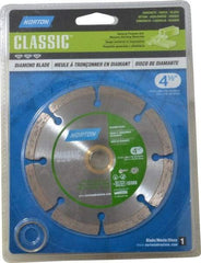 Norton - 4-1/2" Diam, 5/8 & 7/8" Arbor Hole Diam, Wet & Dry Cut Saw Blade - Diamond-Tipped, Standard Round Arbor - Best Tool & Supply