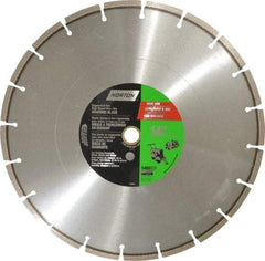 Norton - 14" Diam, 1" Arbor Hole Diam, Wet & Dry Cut Saw Blade - Diamond-Tipped, Standard Round Arbor - Best Tool & Supply