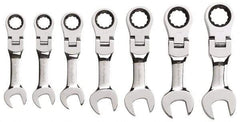 GearWrench - 7 Piece, 3/8" to 3/4", Ratcheting Combination Wrench Set - Inch Measurement Standard, Chrome Finish, Comes in Plastic Case - Best Tool & Supply