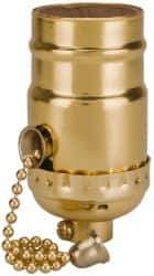 Leviton - 660 Watt, Medium Base, Pull Chain Lamp Holder - Burnished Finish, Incandescent - Best Tool & Supply