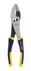 Irwin - 8" OAL, 1-5/16" Jaw Length, 1-11/32" Jaw Width, Slip Joint Pliers - Serrated Jaw, Regular Nose Head, Standard Tool, Wire Cutting Shear - Best Tool & Supply