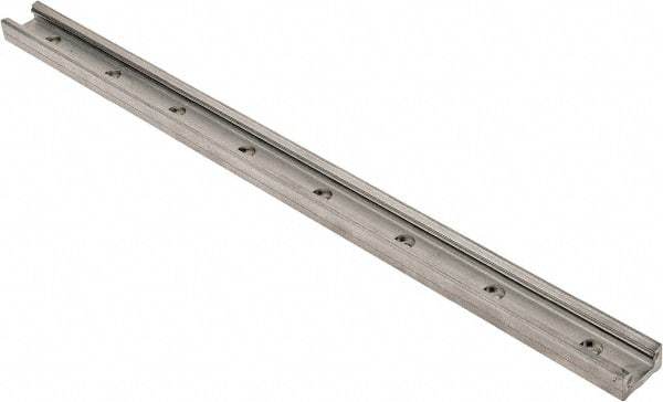 Pacific Bearing - 480mm OAL x 30mm Overall Width x 16mm Overall Height Self Lubricated Linear Guide Systems - 60mm Between Holes, 225 Lb. Capacity - Best Tool & Supply