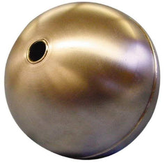 Made in USA - 12" Diam, Spherical, Tubed Through Connection, Metal Float - 1/2" Rod Thread, Stainless Steel, 500 Max psi, 14 Gauge - Best Tool & Supply