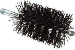 Schaefer Brush - 5" Brush Length, 3" Diam, Nylon Single Stem, Single Spiral Tube Brush - 7-1/4" Long, Nylon, 1/4" NPSM Male Connection - Best Tool & Supply