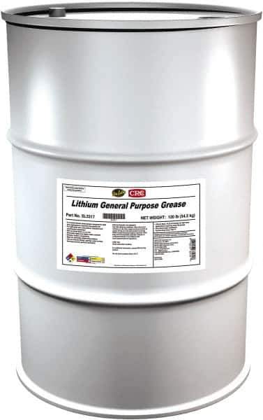 CRC - 120 Lb Keg Lithium-12 Gel Paste Grease - Amber, Nonflammable, 250°F Max Temp, NLGIG 2, - Best Tool & Supply