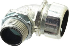 Thomas & Betts - 1" Trade, Steel Threaded Angled Liquidtight Conduit Connector - Insulated - Best Tool & Supply