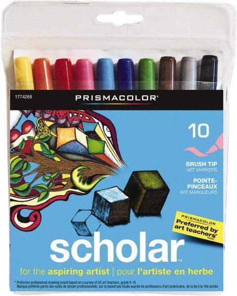 Prismacolor - Assorted Colors, Art Marker - Brush Tip, Alcohol Based Ink - Best Tool & Supply