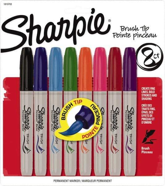 Sharpie - Assorted Colors Permanent Marker - Brush Felt Tip, AP Nontoxic Ink - Best Tool & Supply