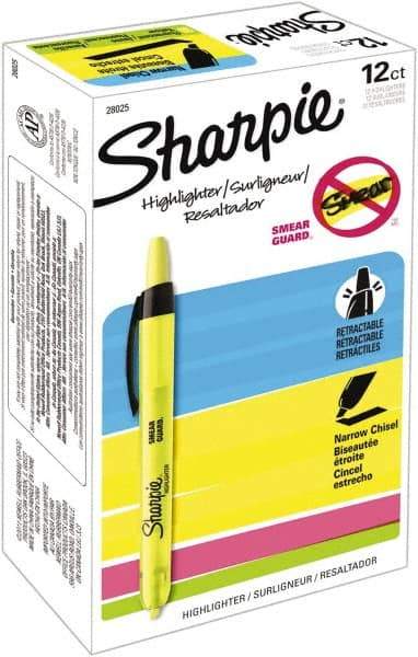 Sharpie - Fluorescent Yellow Highlighter - Chisel Tip, AP Nontoxic Ink - Best Tool & Supply