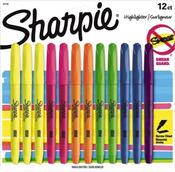 Sharpie - Assorted Colors, Highlighter - Chisel Tip, AP Nontoxic Ink - Best Tool & Supply