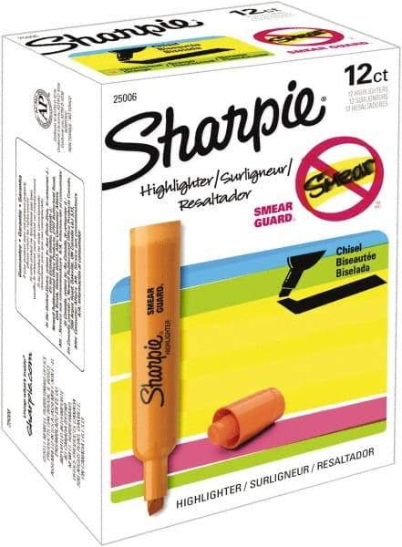 Sharpie - Fluorescent Orange Highlighter - Chisel Tip, AP Nontoxic Ink - Best Tool & Supply