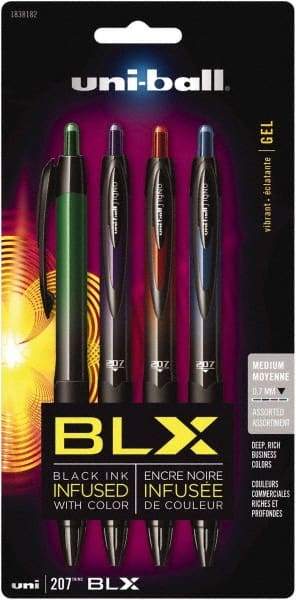 Uni-Ball - 0.7mm Retractable Pen - Blue & Black, Green & Black, Purple & Black, Red & Black - Best Tool & Supply