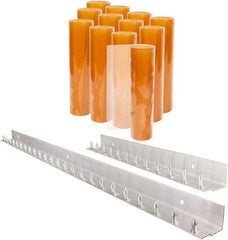 Aleco - 6' Door Width x 8' Door Height PVC Smooth Strip Door Kit - Light Beige Tint - Best Tool & Supply