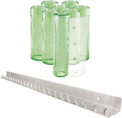 Aleco - 4' Door Width x 8' Door Height PVC Clear Smooth Antistatic Strip Door Kit - Light Green Tint - Best Tool & Supply