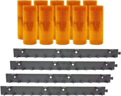 Aleco - 7' Door Width x 10' Door Height PVC AmberTech Anti-Insect Strip Door Kit - Amber - Best Tool & Supply