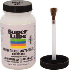 Synco Chemical - 8 oz Bottle Anti-Seize Lubricant - Synthetic with PTFE, 450 to 450°F, Translucent White, Water Resistant - Best Tool & Supply