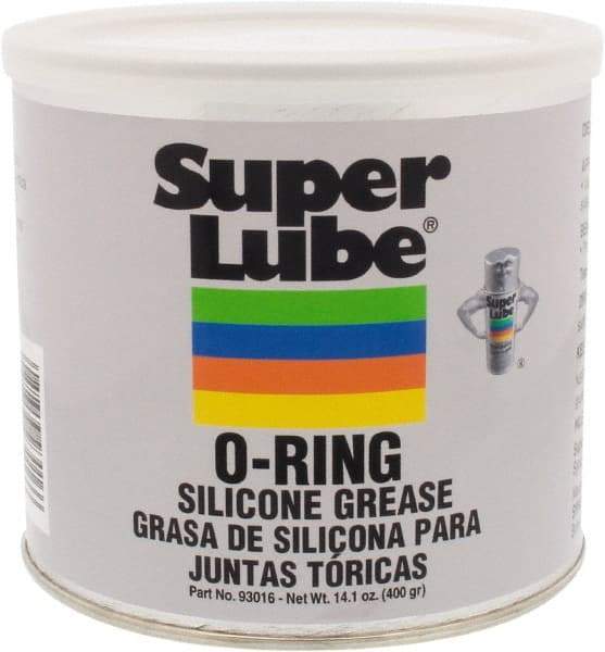 Synco Chemical - 14.1 oz Canister Silicone General Purpose Grease - Translucent White, Food Grade, 450°F Max Temp, NLGIG 2, - Best Tool & Supply