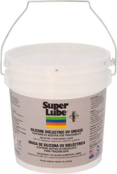 Synco Chemical - 5 Lb Pail Silicone Heat-Transfer Grease - Translucent White, Food Grade, 450°F Max Temp, NLGIG 2, - Best Tool & Supply