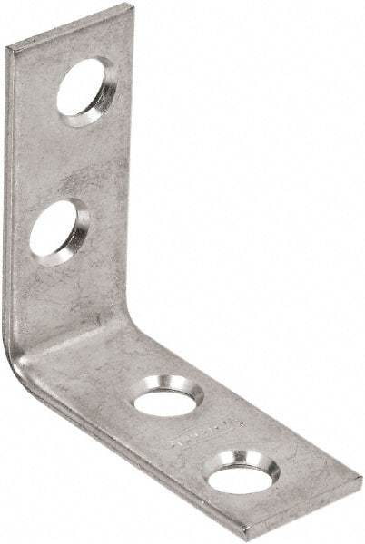 National Mfg. - 1-1/2" Long x 5/8" Wide, Steel, Corner Brace - Zinc Plated - Best Tool & Supply