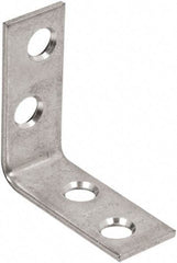 National Mfg. - 1-1/2" Long x 5/8" Wide, Steel, Corner Brace - Zinc Plated - Best Tool & Supply