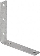 National Mfg. - 6" Long x 1-1/8" Wide, Galvanized Steel, Corner Brace - Galvanized - Best Tool & Supply