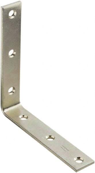 National Mfg. - 6" Long x 1-1/8" Wide, Steel, Corner Brace - Zinc Plated - Best Tool & Supply