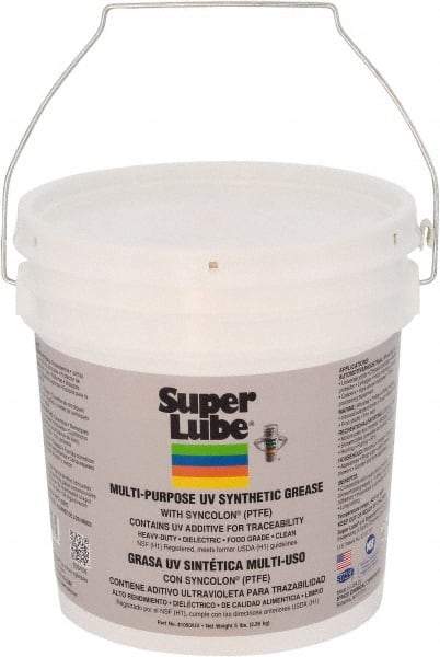 Synco Chemical - 5 Lb Pail Synthetic Lubricant w/PTFE General Purpose Grease - Translucent White, Food Grade, 450°F Max Temp, NLGIG 2, - Best Tool & Supply