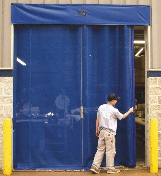 Goff's Enterprises - 8' Door Width x 8' Door Height Vinyl Insect Barrier Door Unit - Blue - Best Tool & Supply