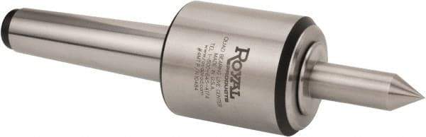 Royal Products - MT2 Morse Taper, 1.7" Head Diam Live Center - 6,000 Max RPM, 2.12" Head Length, 1/2" Point Diam, 1-3/4" Point Len, 350 Lb Max Workpc, Long Point - Best Tool & Supply