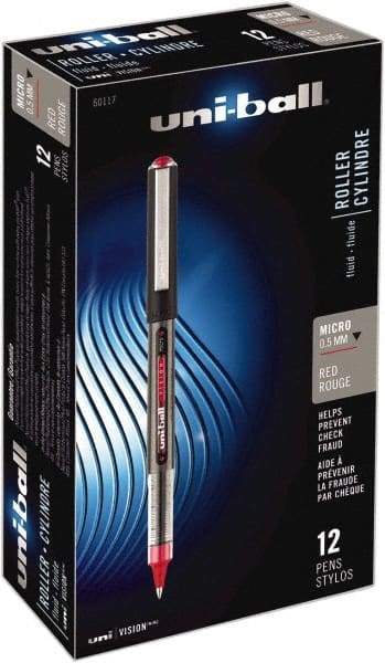 Uni-Ball - Roller Ball 0.5mm Stick Pen - Red - Best Tool & Supply