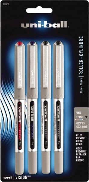 Uni-Ball - Roller Ball 0.7mm Stick Pen - Black, Red & Blue - Best Tool & Supply