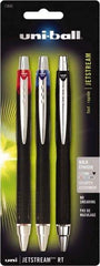 Uni-Ball - Roller Ball 1mm Retractable Pen - Black, Red & Blue - Best Tool & Supply