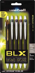 Uni-Ball - Roller Ball 1mm Retractable Pen - Blue & Black, Green & Black, Purple & Black, Brown & Black - Best Tool & Supply