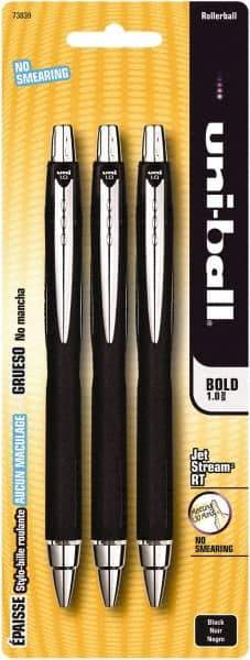 Uni-Ball - Roller Ball 1mm Retractable Pen - Black - Best Tool & Supply