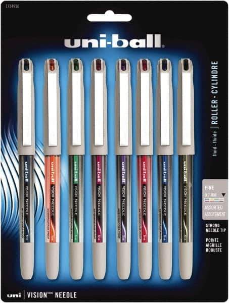 Uni-Ball - Roller Ball 0.7mm Stick Pen - Black, Blue, Green, Midnight Black, Orange, Pink, Purple & Red - Best Tool & Supply