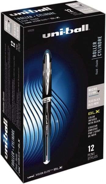 Uni-Ball - Roller Ball 0.8mm Stick Pen - Blue & Black - Best Tool & Supply