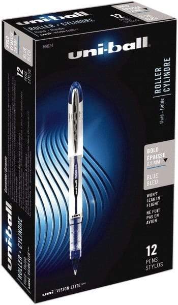 Uni-Ball - Roller Ball 0.8mm Stick Pen - Blue - Best Tool & Supply