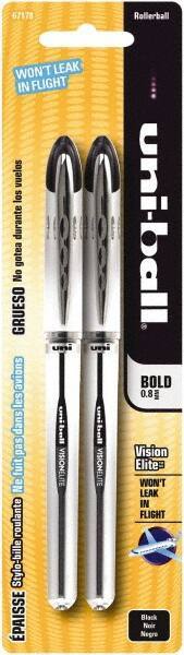 Uni-Ball - Roller Ball 0.8mm Stick Pen - Black - Best Tool & Supply