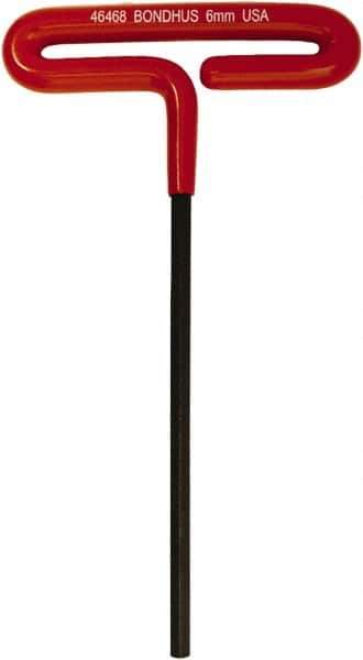 Bondhus - 6mm Hex, T-Handle Cushion Grip, Hex Key - 174mm OAL, Metric System of Measurement - Best Tool & Supply