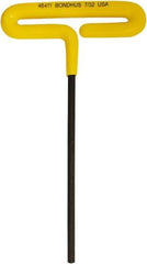 Bondhus - 7/32" Hex, T-Handle Cushion Grip, Hex Key - 173mm OAL, Inch System of Measurement - Best Tool & Supply