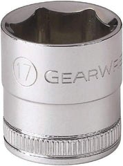 GearWrench - 3/8" Drive, Standard Hand Socket - 6 Points, 0.984" OAL, Alloy Steel, Full Polish Finish - Best Tool & Supply