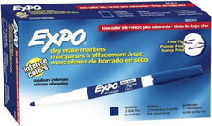 Expo - Blue Low Odor Fine Tip Dry Erase Markers - For Use with Dry Erase Marker Boards - Best Tool & Supply