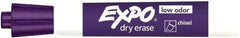 Expo - Purple Low Odor Chisel Tip 12 Pack Dry Erase Markers - For Use with Dry Erase Marker Boards - Best Tool & Supply