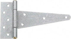 National Mfg. - 2 Piece, 5-1/2" Long, Galvanized Extra Heavy Duty - 8" Strap Length, 2-5/8" Wide Base - Best Tool & Supply
