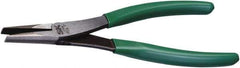 SK - 8-1/4" OAL, 4" Jaw Length, Duckbill Pliers - Serrated Jaw, Vinyl Coated Handles - Best Tool & Supply