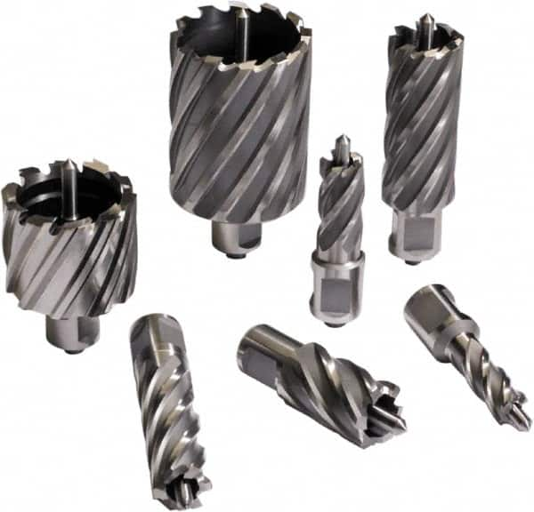 Cleveland Steel Tool - 1-11/16" Diam x 2" Deep Carbide-Tipped Annular Cutter - Best Tool & Supply