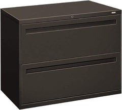 Hon - 36" Wide x 28-3/8" High x 19-1/4" Deep, 2 Drawer Lateral File - Steel, Charcoal - Best Tool & Supply