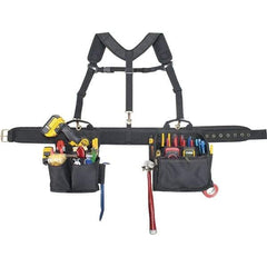 CLC - 28 Pocket Black Ballistic Polyester Combo Tool Bag System - 28" Wide x 6" Deep x 26" High - Best Tool & Supply